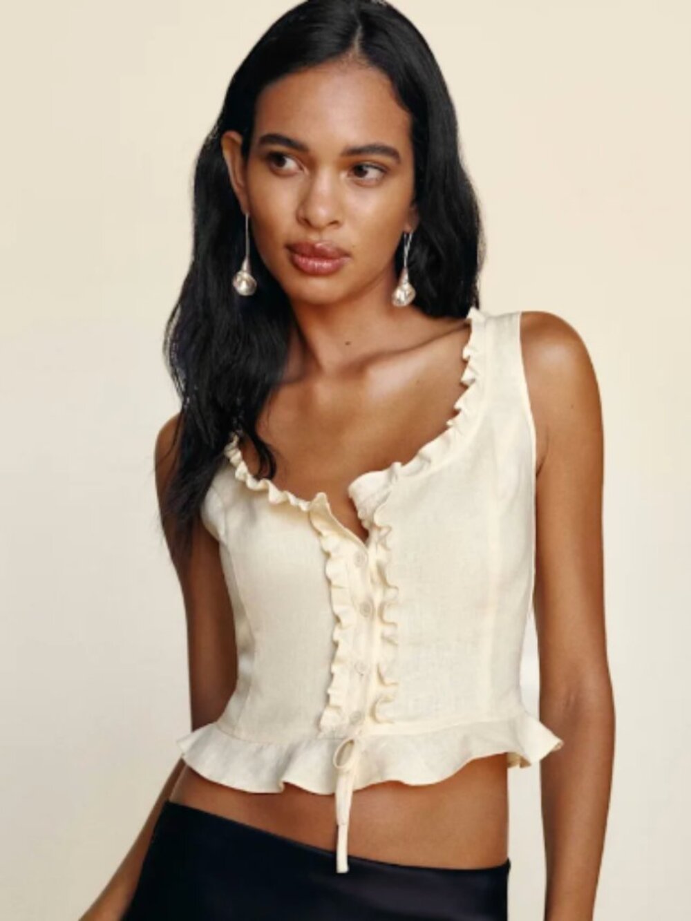 NWT Reformation Kiera Linen Top